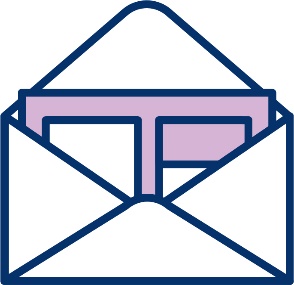 An icon of a purple ballot paper envelope inside a white envelope.